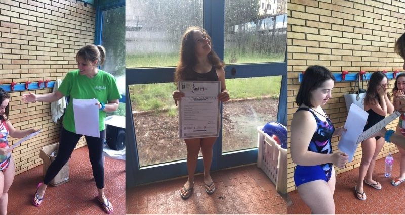 assistente istruttore di nuoto sincronizzato